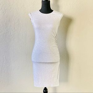 Athleta Carefree Soft Pima Cotton Sleeveless Ruched Dress / Size Extra Small